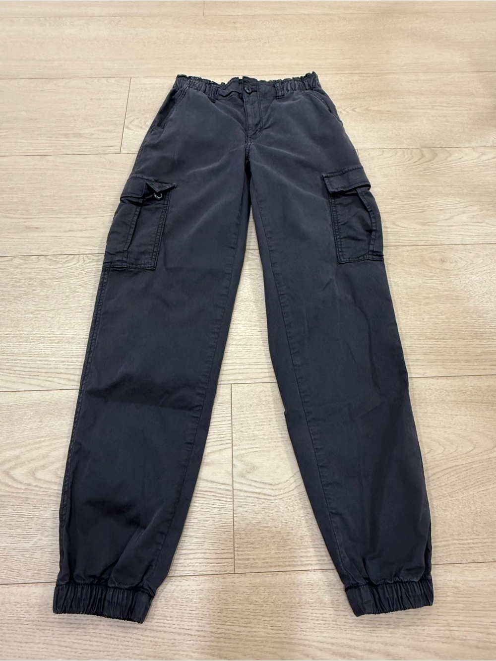 American Eagle Stretch Cargo Jogger Pants Black Size 0 Regular
